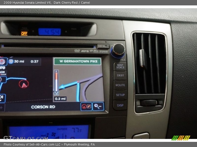 Dark Cherry Red / Camel 2009 Hyundai Sonata Limited V6