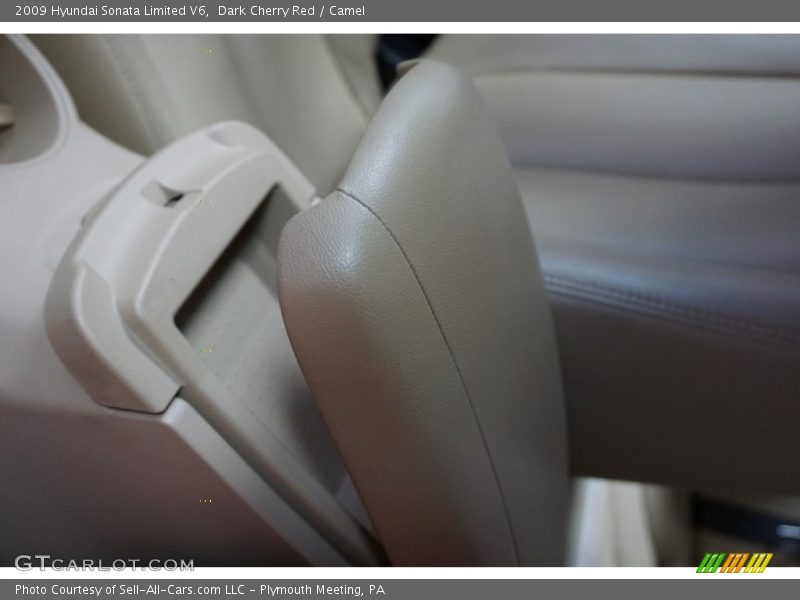 Dark Cherry Red / Camel 2009 Hyundai Sonata Limited V6