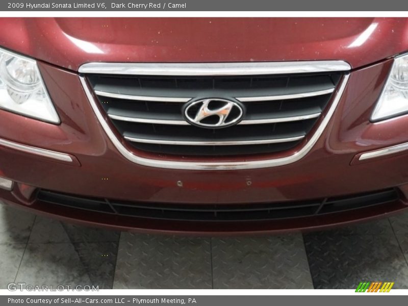 Dark Cherry Red / Camel 2009 Hyundai Sonata Limited V6