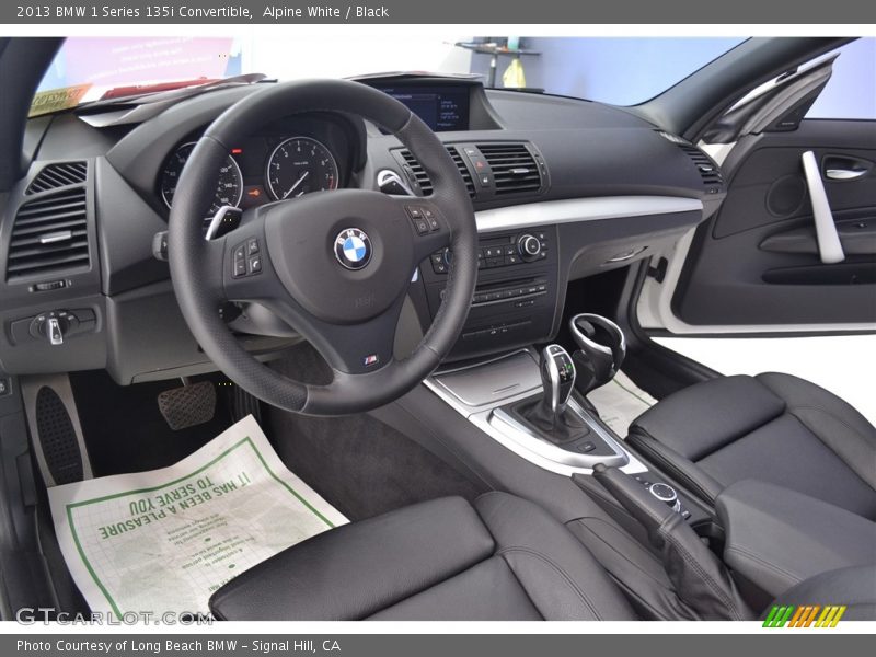 Alpine White / Black 2013 BMW 1 Series 135i Convertible