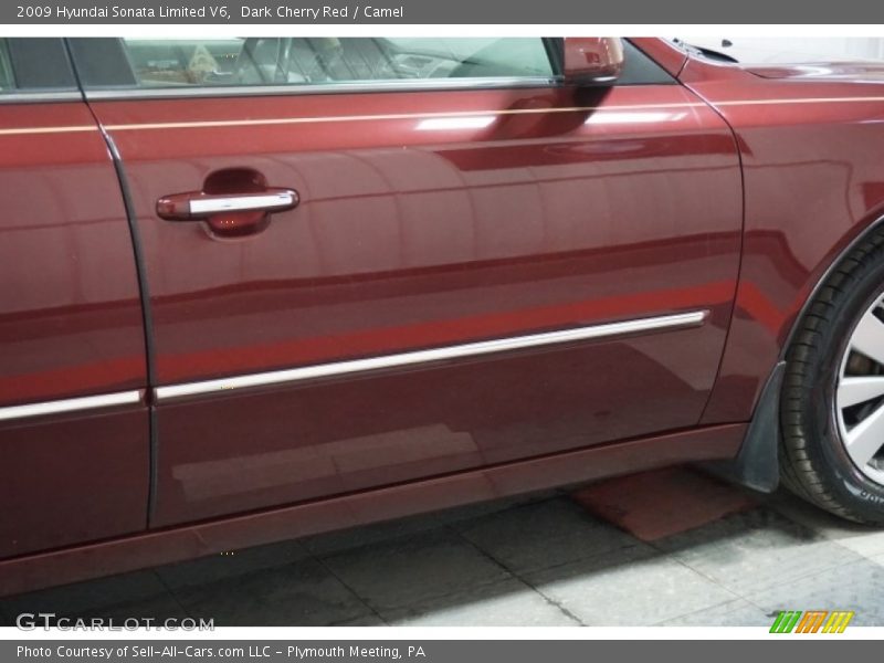 Dark Cherry Red / Camel 2009 Hyundai Sonata Limited V6