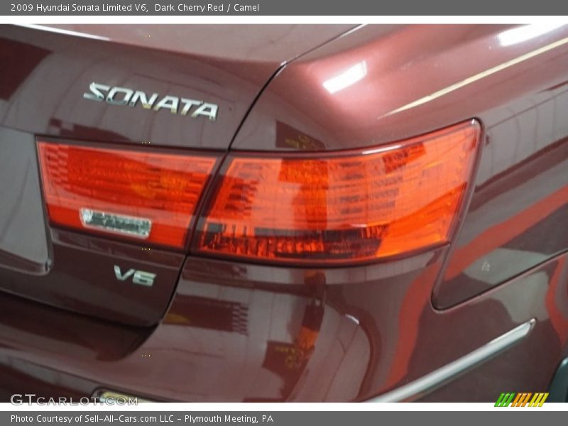 Dark Cherry Red / Camel 2009 Hyundai Sonata Limited V6
