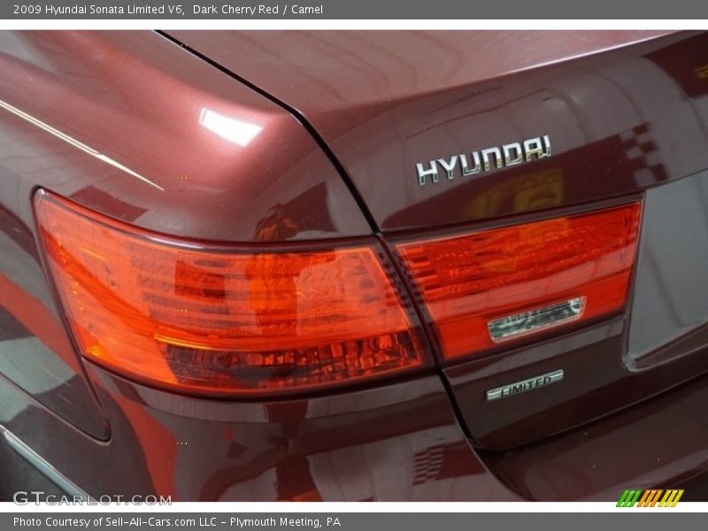 Dark Cherry Red / Camel 2009 Hyundai Sonata Limited V6