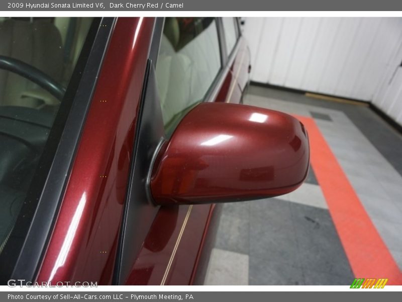 Dark Cherry Red / Camel 2009 Hyundai Sonata Limited V6