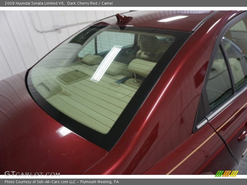 Dark Cherry Red / Camel 2009 Hyundai Sonata Limited V6
