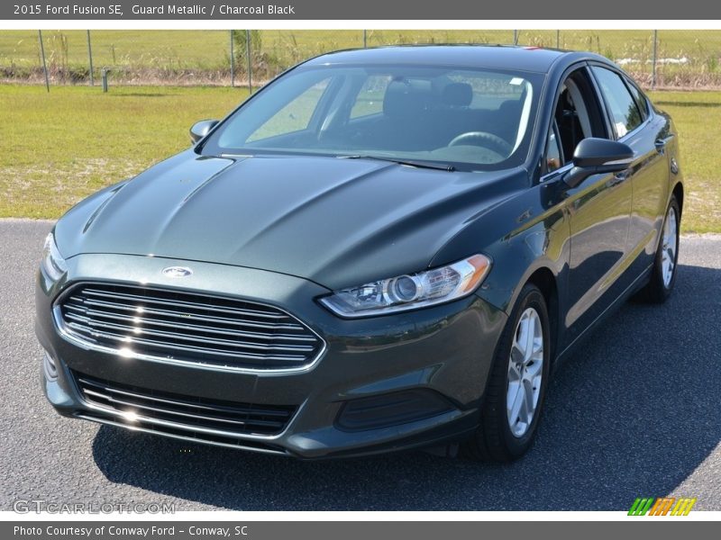 Guard Metallic / Charcoal Black 2015 Ford Fusion SE
