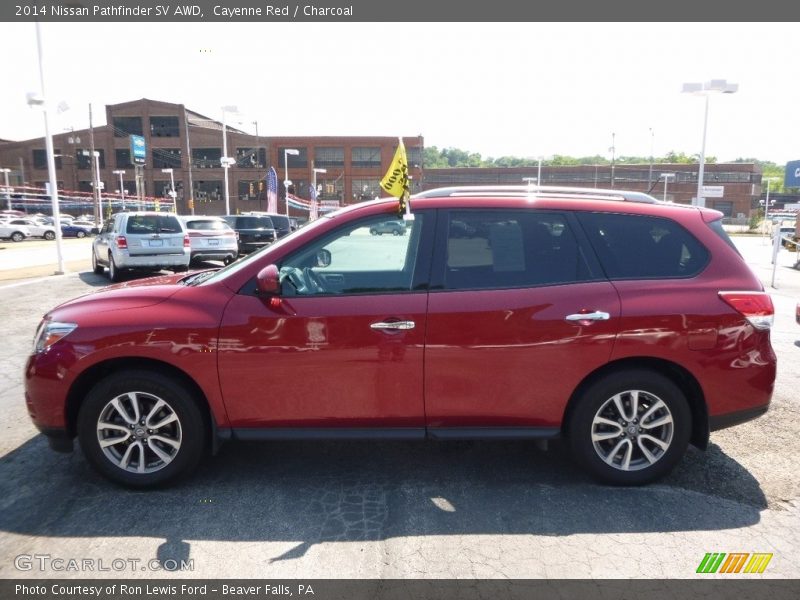 Cayenne Red / Charcoal 2014 Nissan Pathfinder SV AWD
