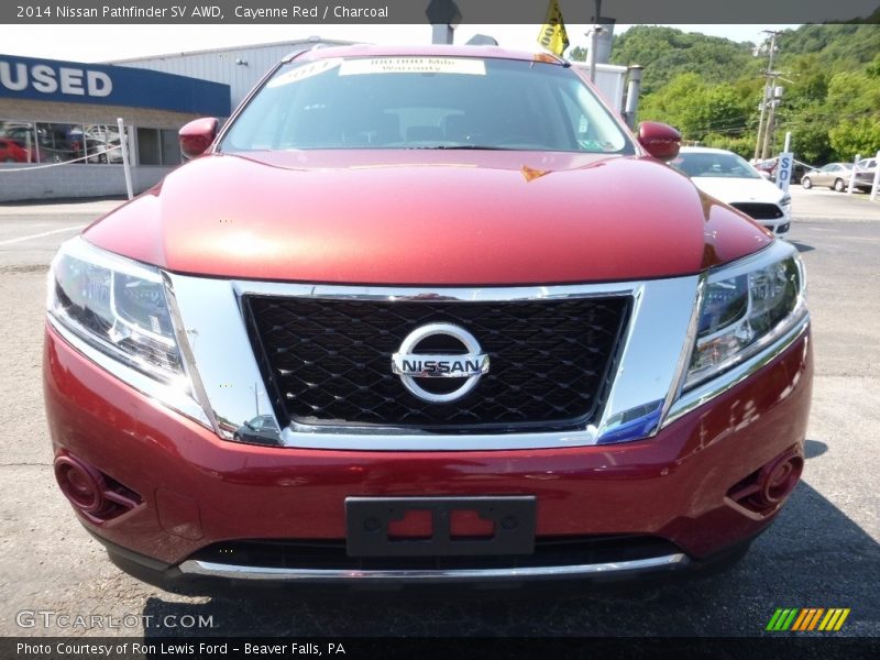 Cayenne Red / Charcoal 2014 Nissan Pathfinder SV AWD