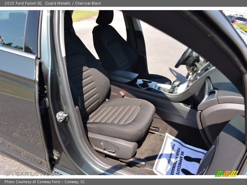 Guard Metallic / Charcoal Black 2015 Ford Fusion SE