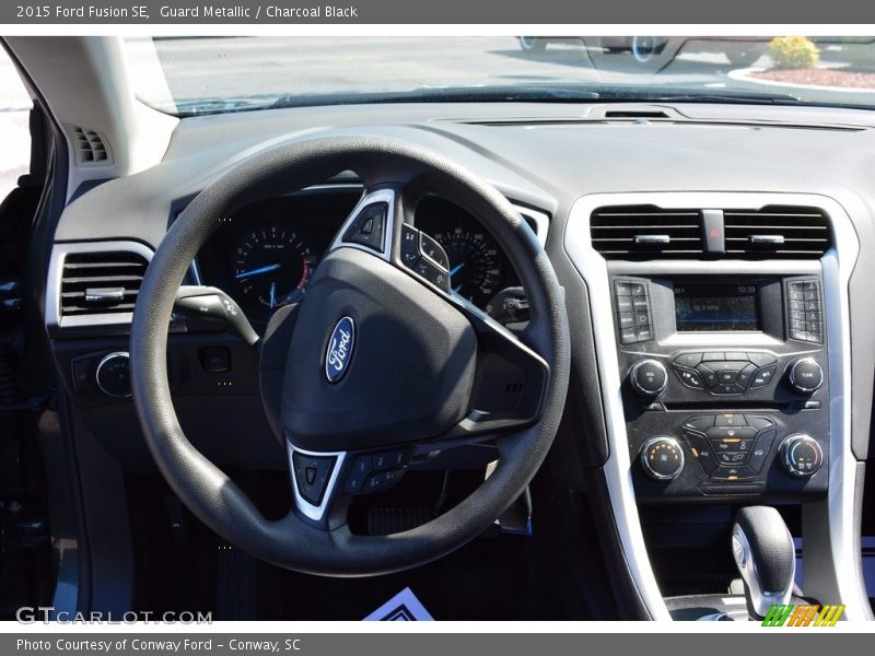 Guard Metallic / Charcoal Black 2015 Ford Fusion SE