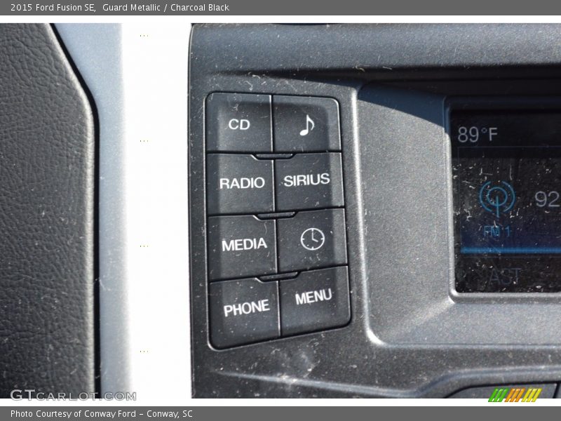 Guard Metallic / Charcoal Black 2015 Ford Fusion SE