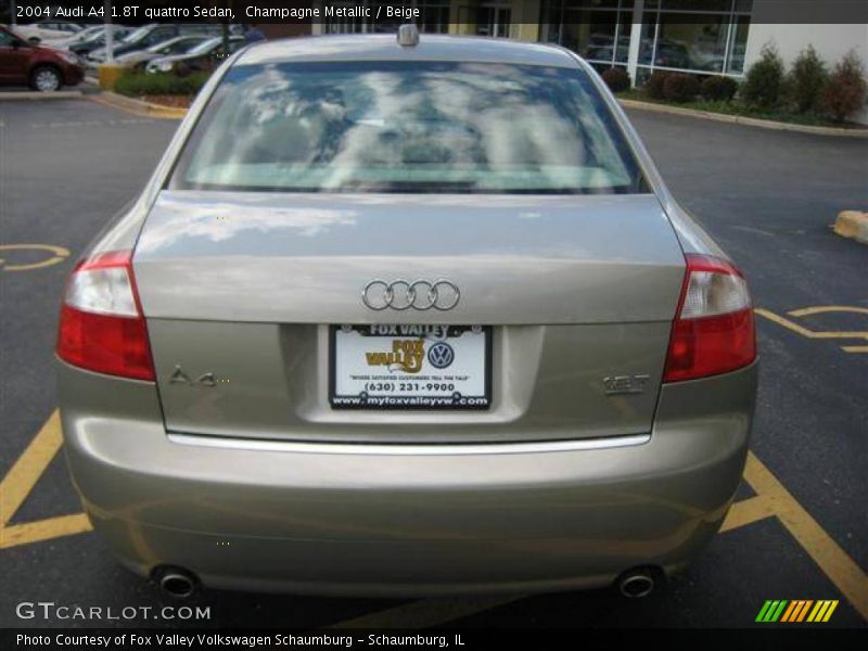 Champagne Metallic / Beige 2004 Audi A4 1.8T quattro Sedan