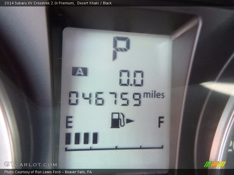 Desert Khaki / Black 2014 Subaru XV Crosstrek 2.0i Premium