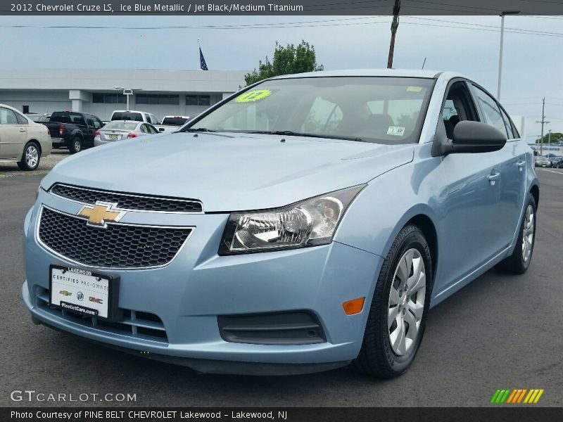 Ice Blue Metallic / Jet Black/Medium Titanium 2012 Chevrolet Cruze LS