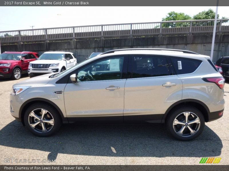 White Gold / Charcoal Black 2017 Ford Escape SE