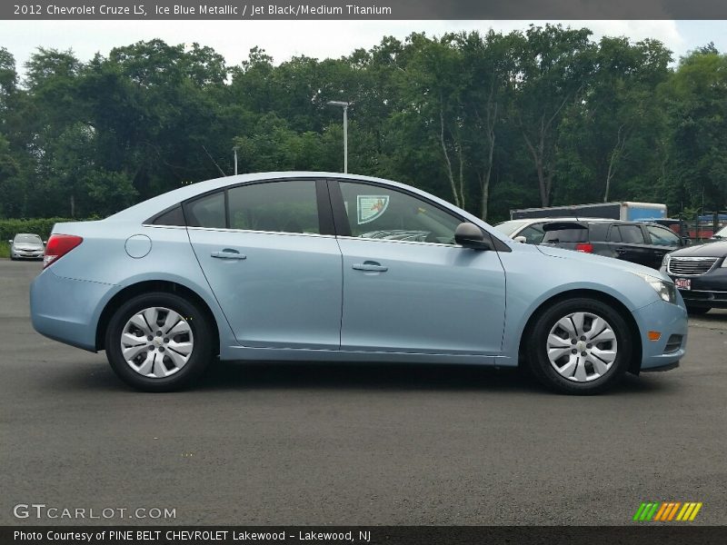 Ice Blue Metallic / Jet Black/Medium Titanium 2012 Chevrolet Cruze LS