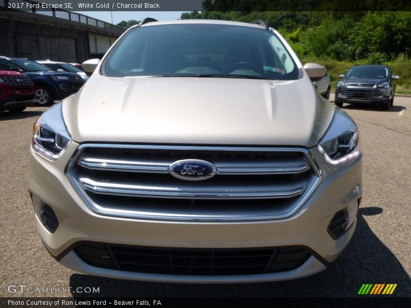 White Gold / Charcoal Black 2017 Ford Escape SE