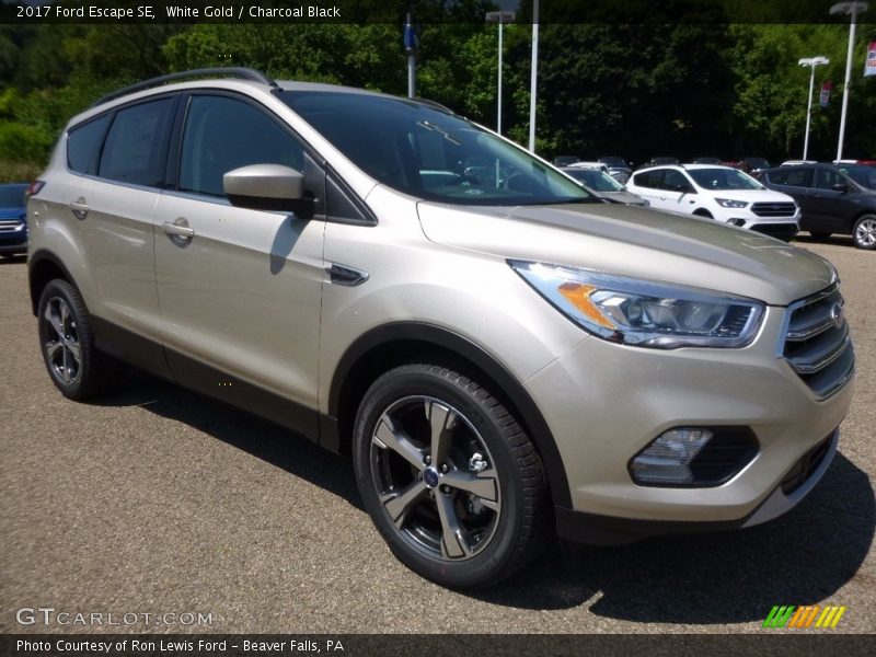 White Gold / Charcoal Black 2017 Ford Escape SE