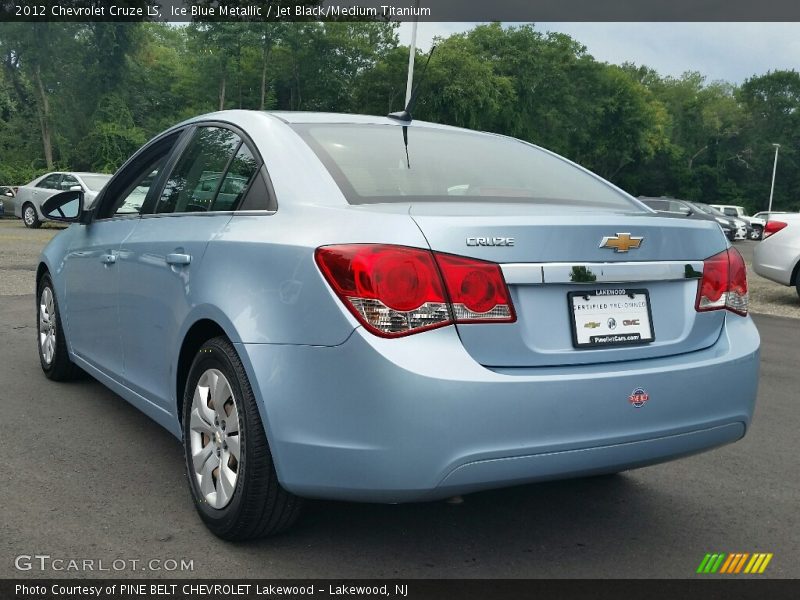 Ice Blue Metallic / Jet Black/Medium Titanium 2012 Chevrolet Cruze LS
