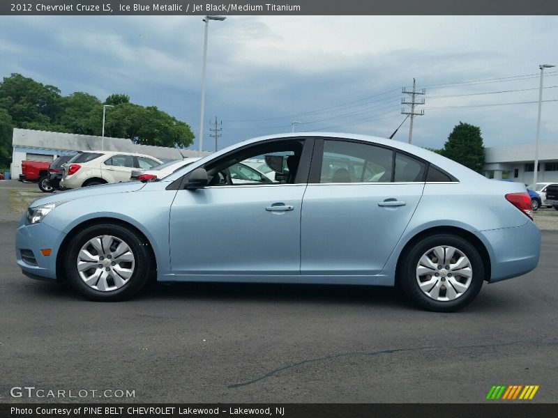 Ice Blue Metallic / Jet Black/Medium Titanium 2012 Chevrolet Cruze LS