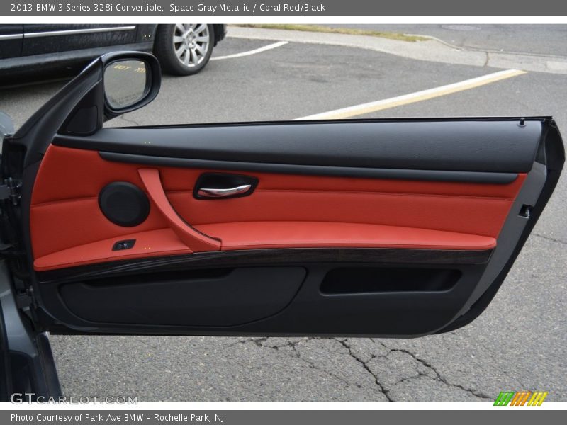Space Gray Metallic / Coral Red/Black 2013 BMW 3 Series 328i Convertible