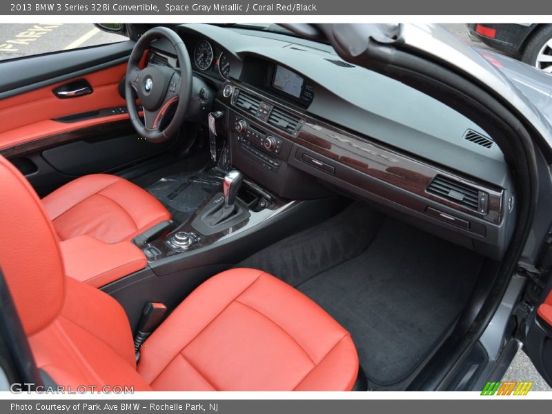 Space Gray Metallic / Coral Red/Black 2013 BMW 3 Series 328i Convertible