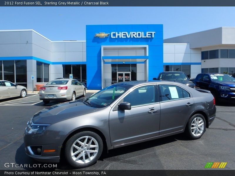 Sterling Grey Metallic / Charcoal Black 2012 Ford Fusion SEL