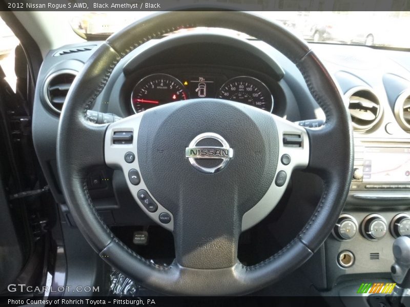 Black Amethyst / Black 2012 Nissan Rogue S AWD