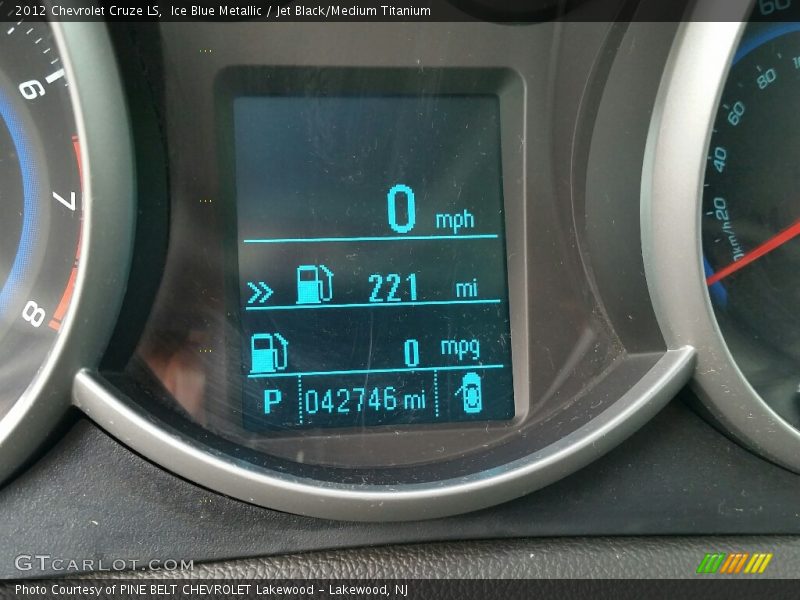 Ice Blue Metallic / Jet Black/Medium Titanium 2012 Chevrolet Cruze LS