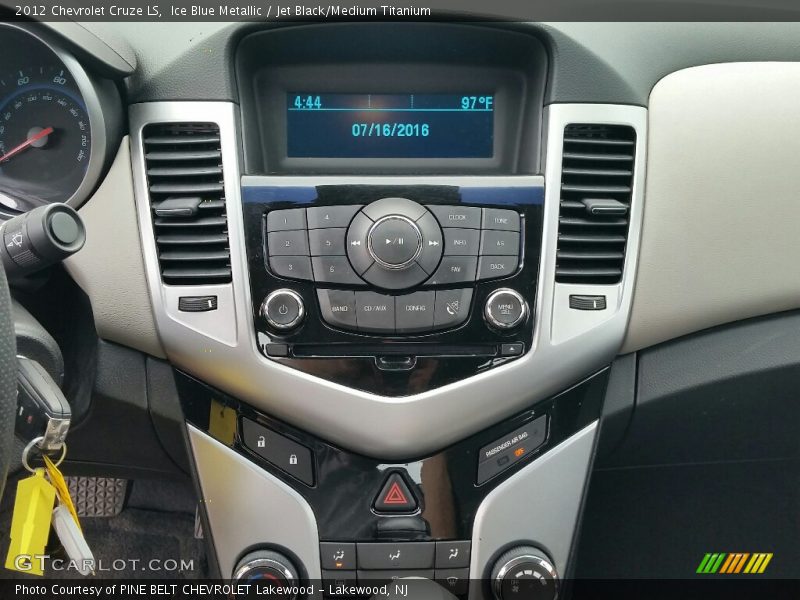 Ice Blue Metallic / Jet Black/Medium Titanium 2012 Chevrolet Cruze LS