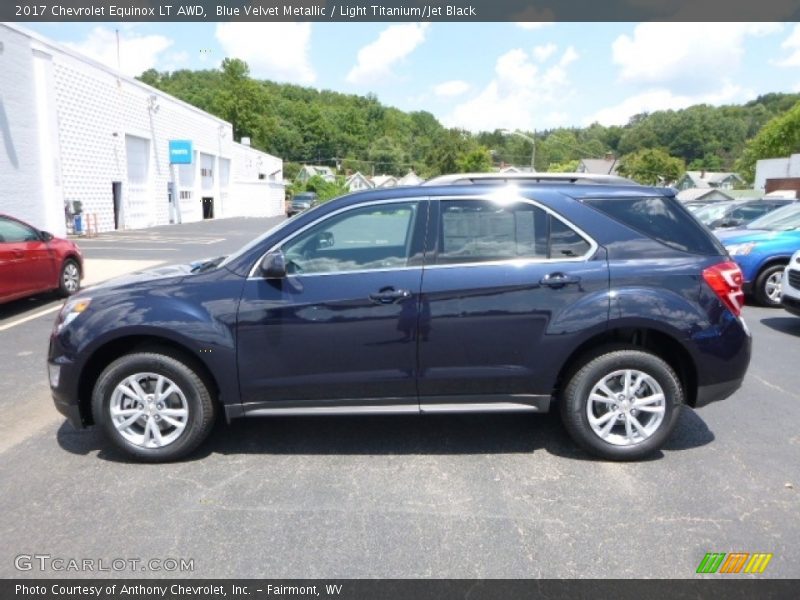 Blue Velvet Metallic / Light Titanium/Jet Black 2017 Chevrolet Equinox LT AWD
