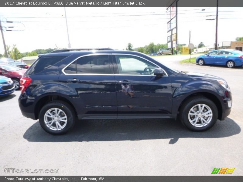 Blue Velvet Metallic / Light Titanium/Jet Black 2017 Chevrolet Equinox LT AWD
