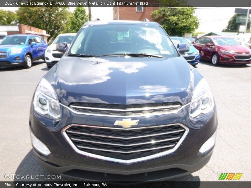 Blue Velvet Metallic / Light Titanium/Jet Black 2017 Chevrolet Equinox LT AWD