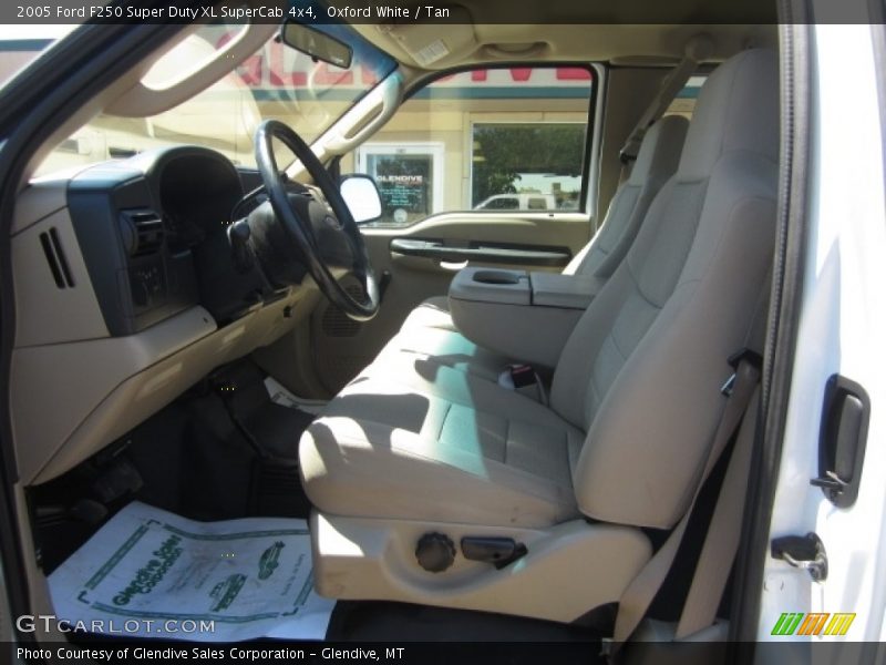 Oxford White / Tan 2005 Ford F250 Super Duty XL SuperCab 4x4