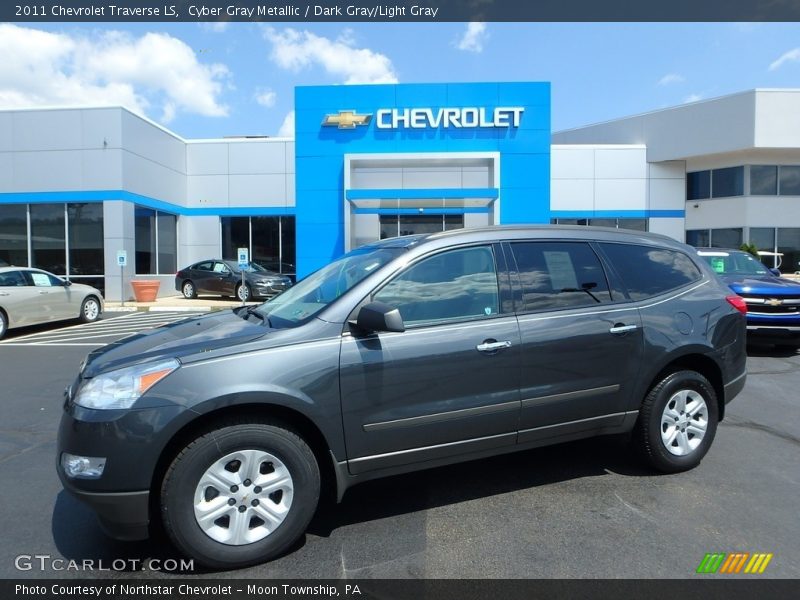 Cyber Gray Metallic / Dark Gray/Light Gray 2011 Chevrolet Traverse LS