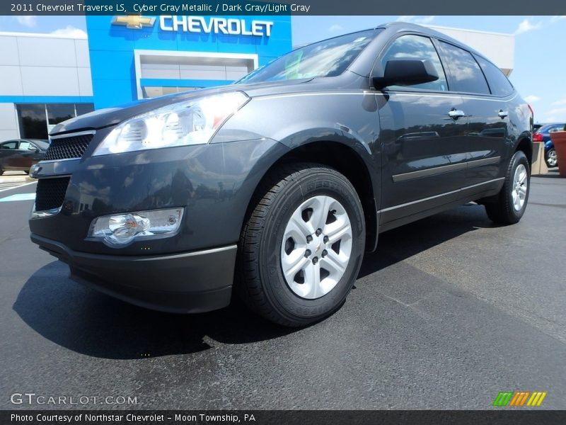 Cyber Gray Metallic / Dark Gray/Light Gray 2011 Chevrolet Traverse LS