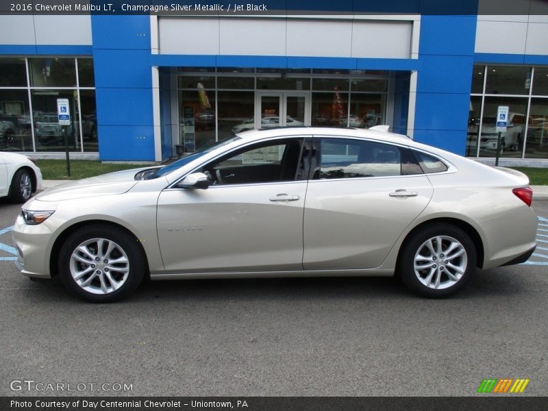 Champagne Silver Metallic / Jet Black 2016 Chevrolet Malibu LT