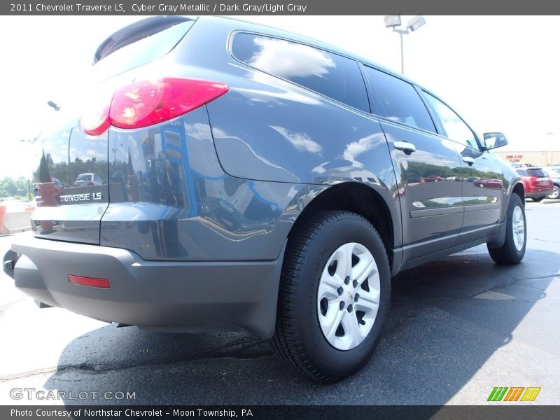 Cyber Gray Metallic / Dark Gray/Light Gray 2011 Chevrolet Traverse LS