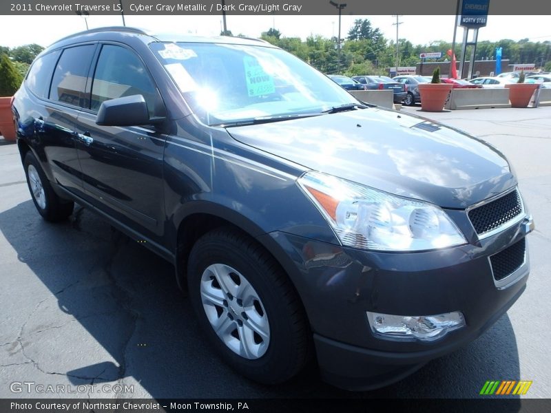 Cyber Gray Metallic / Dark Gray/Light Gray 2011 Chevrolet Traverse LS