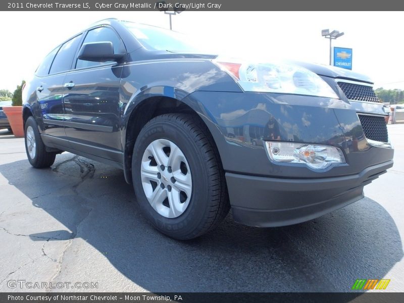 Cyber Gray Metallic / Dark Gray/Light Gray 2011 Chevrolet Traverse LS