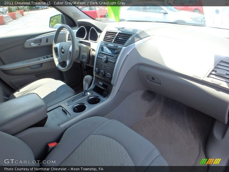 Cyber Gray Metallic / Dark Gray/Light Gray 2011 Chevrolet Traverse LS