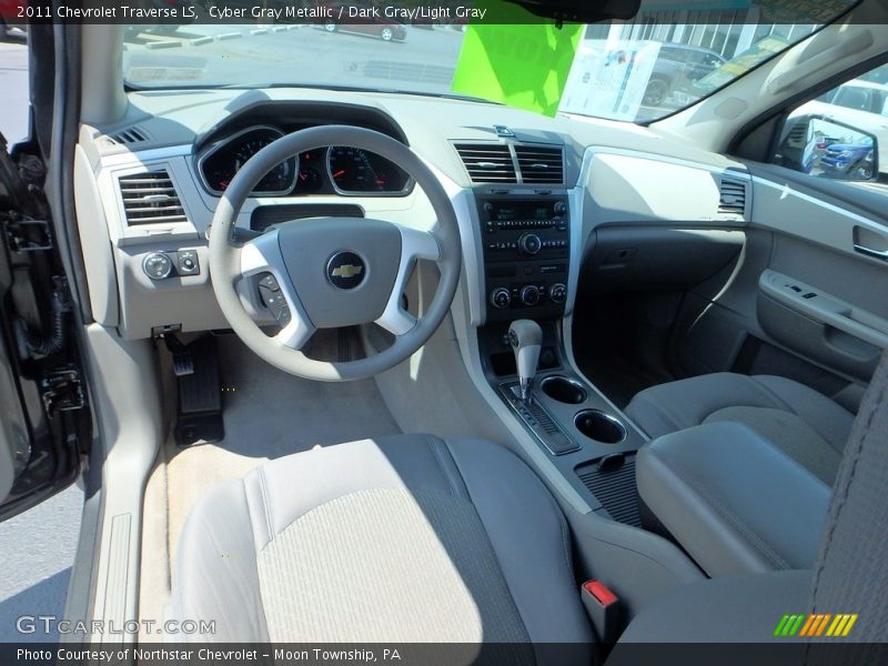 Cyber Gray Metallic / Dark Gray/Light Gray 2011 Chevrolet Traverse LS