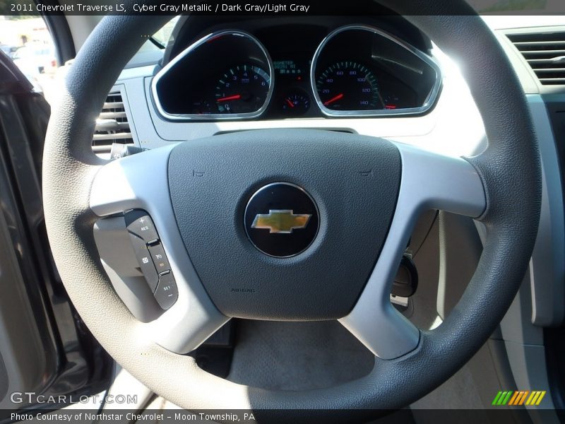 Cyber Gray Metallic / Dark Gray/Light Gray 2011 Chevrolet Traverse LS