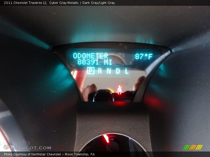 Cyber Gray Metallic / Dark Gray/Light Gray 2011 Chevrolet Traverse LS