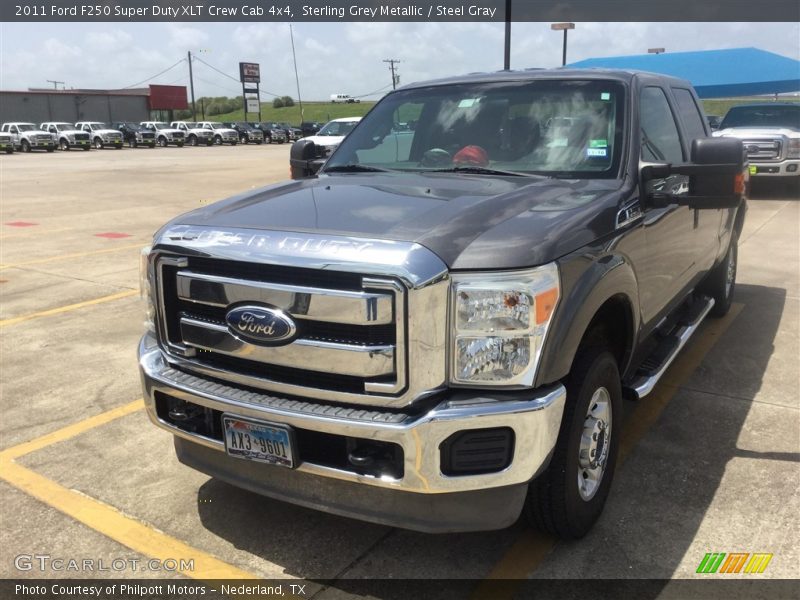 Sterling Grey Metallic / Steel Gray 2011 Ford F250 Super Duty XLT Crew Cab 4x4