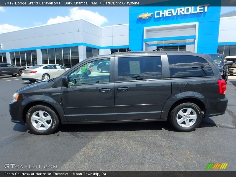 Dark Charcoal Pearl / Black/Light Graystone 2012 Dodge Grand Caravan SXT