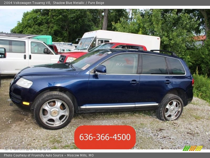 Shadow Blue Metallic / Pure Beige 2004 Volkswagen Touareg V8