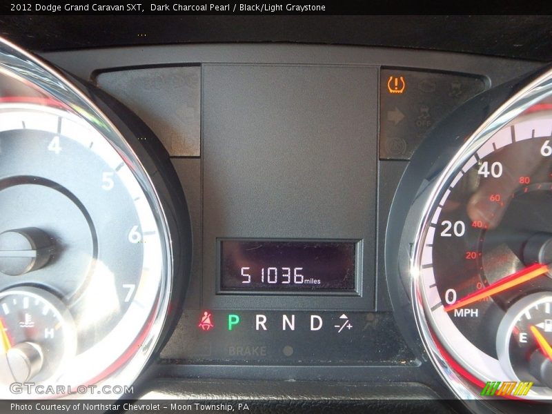 Dark Charcoal Pearl / Black/Light Graystone 2012 Dodge Grand Caravan SXT