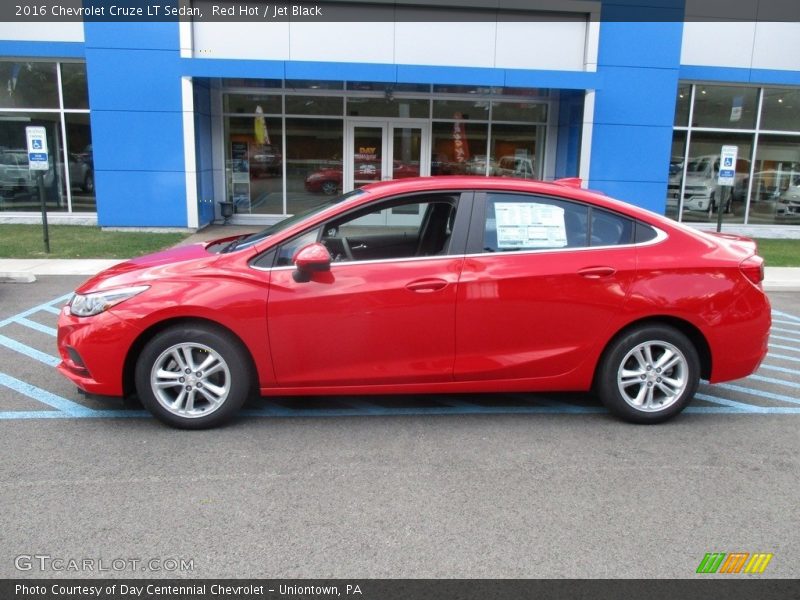 Red Hot / Jet Black 2016 Chevrolet Cruze LT Sedan