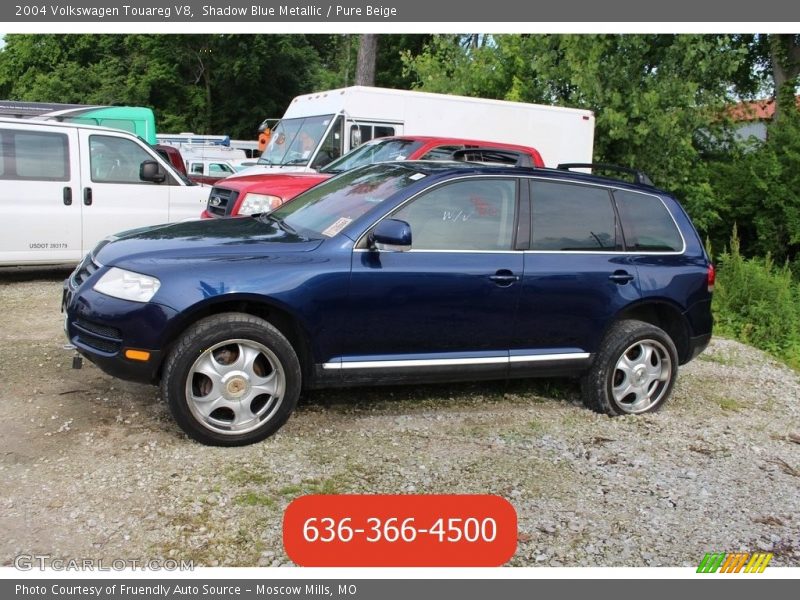 Shadow Blue Metallic / Pure Beige 2004 Volkswagen Touareg V8